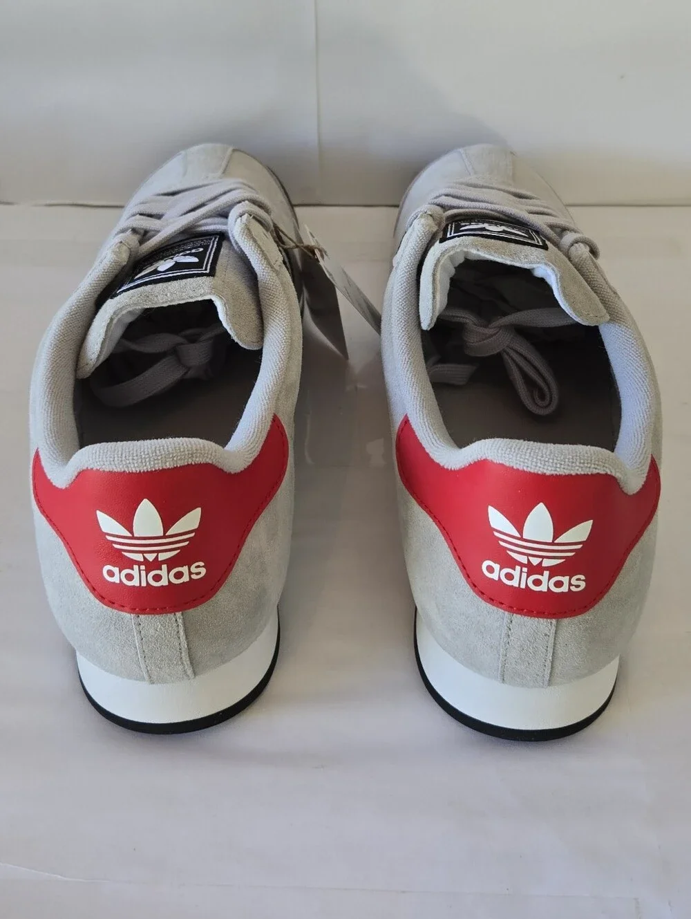 Adidas Samoa Gray/Black/Red Suede Sneakers Men's Size 11